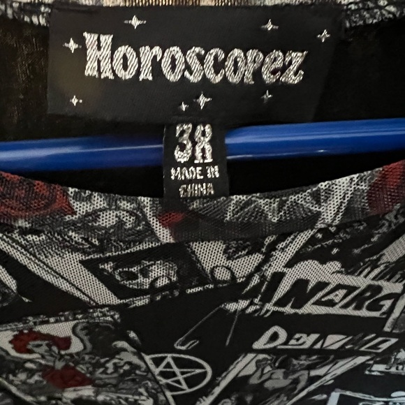 Dolls Kill Black and Red Graphic Dress - Picture 2 of 2